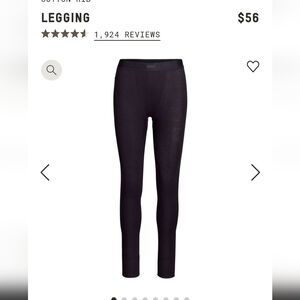 ♥️ 4 SKIMS cotton rib leggings L soot black Washed Out Black
